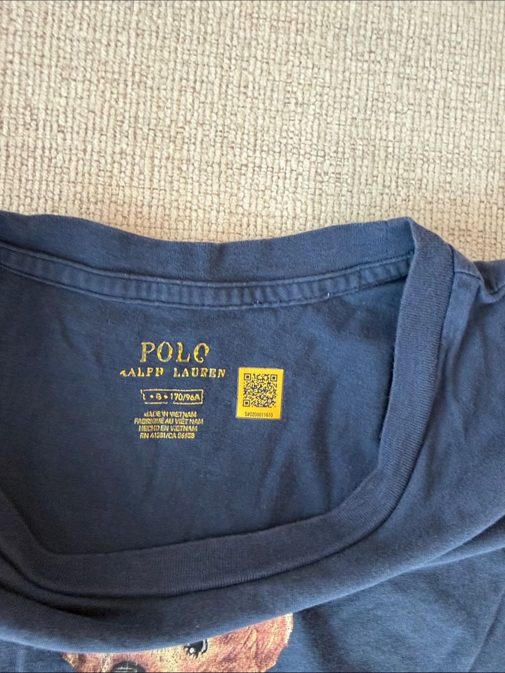 Ralph Lauren Polo Bear Navy Kids Graphic Tee - Picture 2 of 3